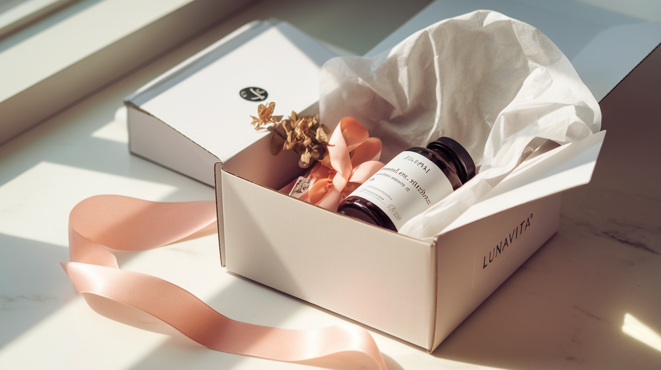 Paczka z zamówieniem LunaBalance przygotowana do wysyłki